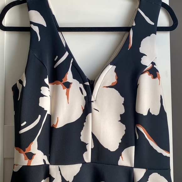 Maeve | Armory Black Floral Motif Fit and Flare Dress - Picture 7 of 17